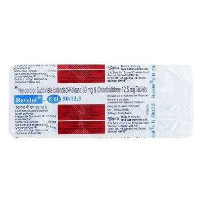Revelol CH 50/12.5mg Tablet 10'S - Hypertension-Bet