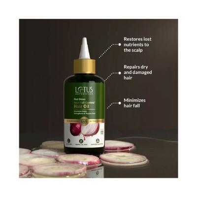 Lotus Botanicals Red Onion Hair Fall Control Hair Oil 200 ml - Hair Oils