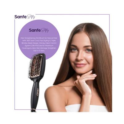 Sanfe Selfly Stunner Hair Straightening Hot Brush 1's - Multi-Stylers