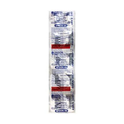 Spson 40mg Capsule 10'S - Ulcer/Reflux/Flatulence-Aaa