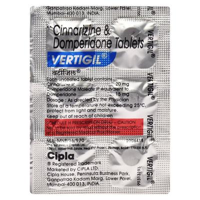 VERTIGIL Tablet 6's - Vomitting/Emesis-Ant