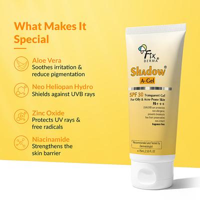 FIxderma Shadow SPF 30 A Gel 75 ml - Body Sunscreen