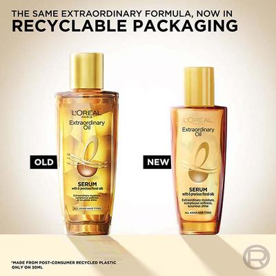L'Oreal Paris Extraordinary Oil Serum with 6 Precious Floral Oils All Asian Hair Types 30ml - Face Serum