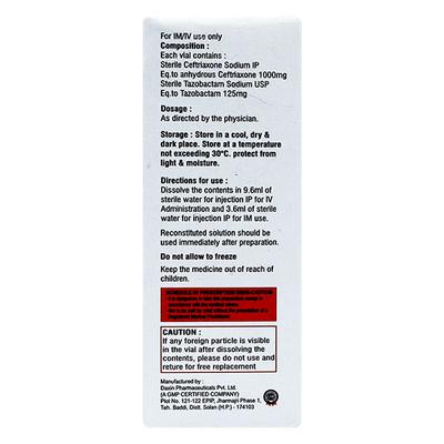 CEFTAVAG TZ Injection 1's - Bacterial Infections-Cep