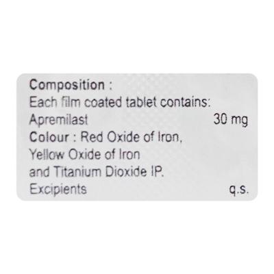 Apxenta 30mg Tablet 10'S - Psoriasis/Seborrhea/Ichthyosis-Pso