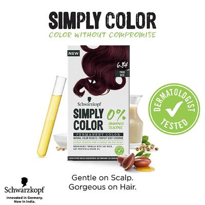 Schwarzkopf Simply Color Permanent Hair Colour 6.84 True Red 142.5 ml - Crème