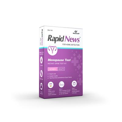 Rapid News Menopause Instant Urine Test Kit 3's - Test Strips & Lancets