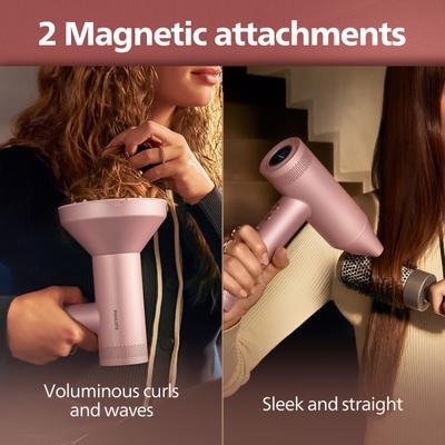Philips Hydrating Hair Dryer Retain 100% Hair Strength, 2 magnetic attachment BHD837/10 1's - Hair Dryers