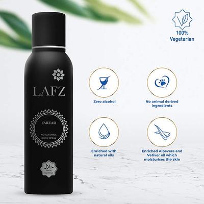 Lafz Farzad No Alcohol Deodorant Spray - For Men 150 ml - Men Deodorants/Roll-Ons