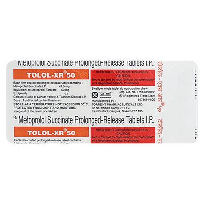 Tolol XR 50mg Tablet 10'S - Hypertension-Bet