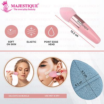 Majestique Facial Cleaning Sponge With Cut Makeup Sponge - Color May Vary 1's - Sponges & Applicators