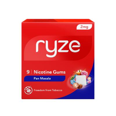 Ryze 2 mg Nicotine Gums - Pan Masala 9's - Nicotine Gums/Lozenges