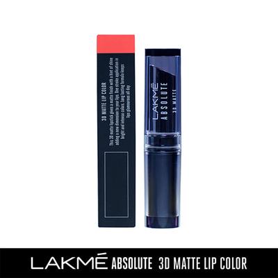 Lakme Absolute 3D Lipstick Peach Pinch 3.6 Gm - Lipsticks