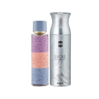 Maryaj Deuce Femme EDP Floral Fruity Perfume And Ajmal Evoke Silver Edition Him Deodorant Spicy Floral Fragrance 300 ml - Perfumes (Edt/Edp)