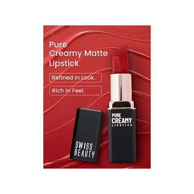 Swiss Beauty Pure Creamy Lipstick -Notorious Nude 4 g - Lipsticks