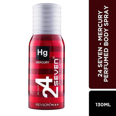 Revlon 24 Seven Perfumed Body Spray For Men - Mercury 130 Ml - Men Deodorants/Roll-Ons