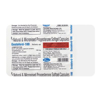 Gestoford 100mg Capsule 10'S - Hormonal Therapy-Oes
