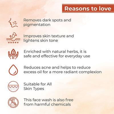 Globus Naturals Kesar Chandan Skin Lightening & Tan Removal Face Wash, for Natural Glow 75 gm - Face Wash & Cleansers
