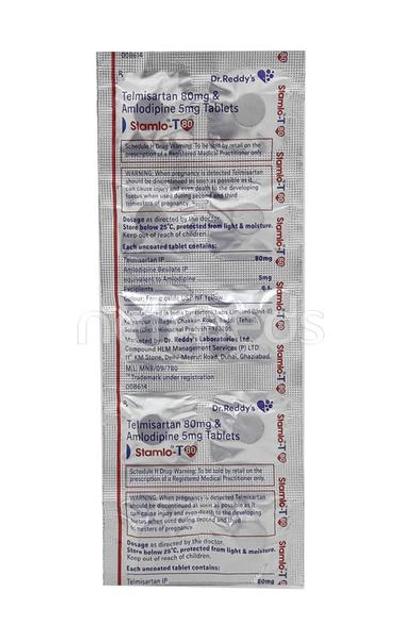 Stamlo T 80mg Tablet 10'S - Hypertension-Ang