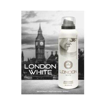 ARRAS London White Deodorant Body Spray, Long Lasting Fragances, for Men & Women 200 ml - Perfumes (Edt/Edp)