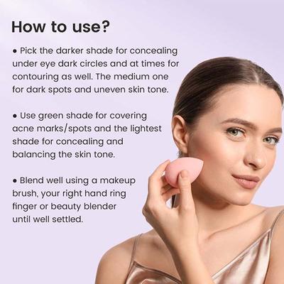 Matt Look True Cover Conceal, Correct and Contour Palette, Long Lasting Texture - Sugar Biscuit 12 gm - Concealer