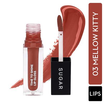 SUGAR Cosmetics Time To Shine Lip Gloss - 03 Mellow Kitty 4.5 ML - Lip Glosses