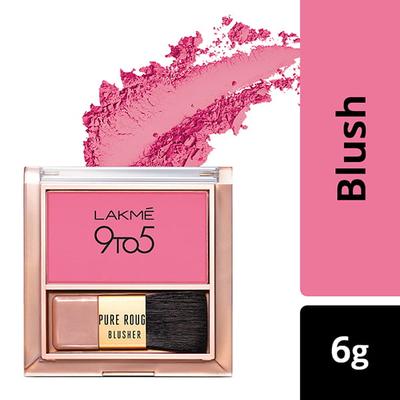Lakme 9 To 5 Pure Rouge Blusher Pretty Pink 6 Gm - Blushes