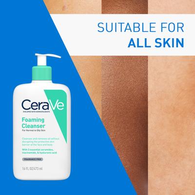 CeraVe Foaming Cleanser For Normal To Oily Skin 473 ml - Face Wash & Cleansers