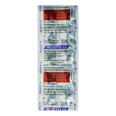 NEXITO 15mg Tablet 10's - Depression-Ant