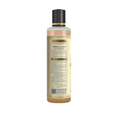 KHADI NATURAL HENAA TULSI EXTRA CONDITIONING HAIR CLEANSER SLS & PARABEN FREE 210 ml - Shampoos