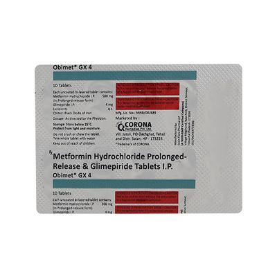 OBIMET GX4 Tablet 10's - Diabetes-Ant