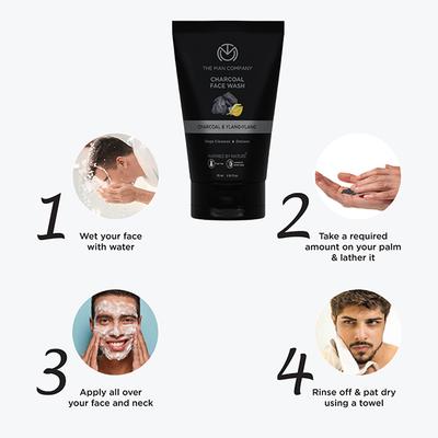 The Man Company Deep Cleansing Charcoal & Ylang - Ylang Face Wash 75ml - Face Washes