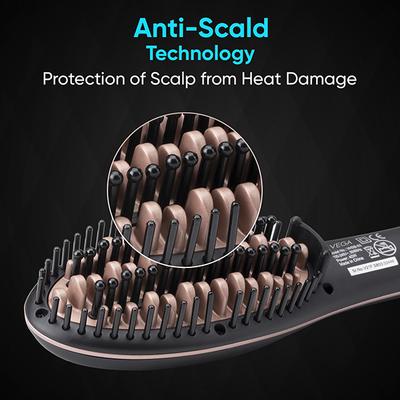 VEGA X-Star Hair Straightening Brush With Thermo Protect Technology & Adjustable Temperature Settings Hair Straightener (VHSB-03) 1 gm - Straighteners