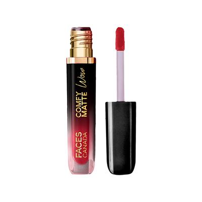 Faces Canada Comfy Matte Wow Liquid Lipstick - Ruby Rouge 05, One Swipe Application 3.8 ml - Liquid Lipsticks