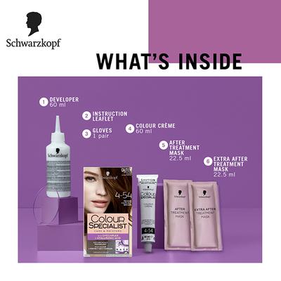 Schwarzkopf Colour Specialist At Home Permanent Hair Colour - 4.54 Medium Hazelnut Brown 165 ml - Crème