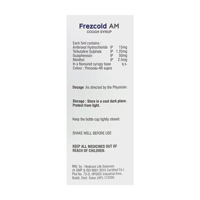 FREZCOLD AM Cough Syrup 100ml - Cough And Cold-Cou