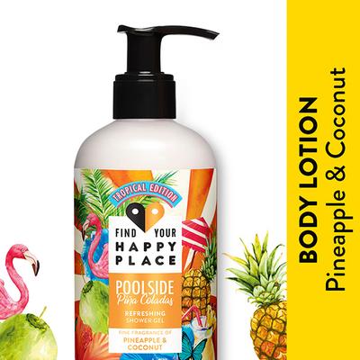 Find Your Happy Place - Poolside Pina Coladas Vitamin C Pineapple & Coconut Body Lotion 300ml - Creams/Oils/Lotions
