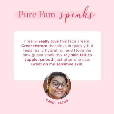 PureSense Pink Guava Day Cream with Pomegranate & Bengkoang with SPF 20 & UV protection Face Moisturizer 60 ml - Day Cream