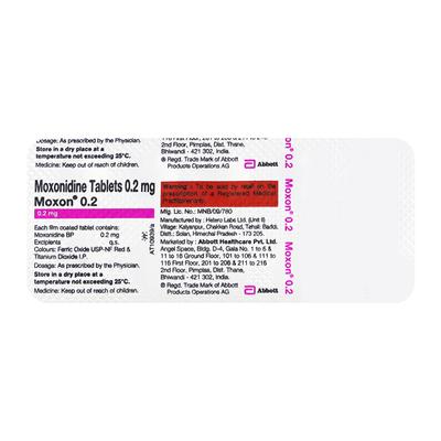 Moxon 0.2mg Tablet 10'S - Hypertension-Oah