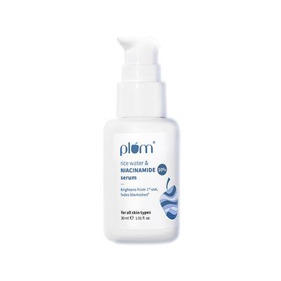 Plum 10% Niacinamide Face Serum with Rice Water Clarity Boost Fragrance free 30ml - Face Serum