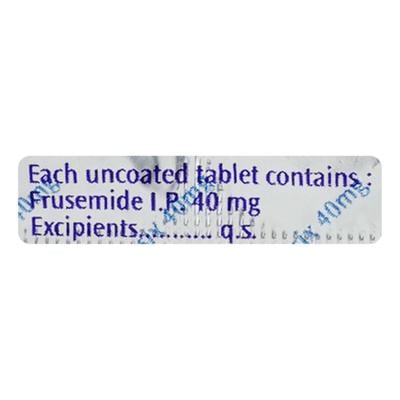 Lasix 40mg Tablet 15'S - Hypertension-Diu
