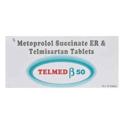 Telmed Beta 50mg Tablet 10'S - Hypertension-Ang