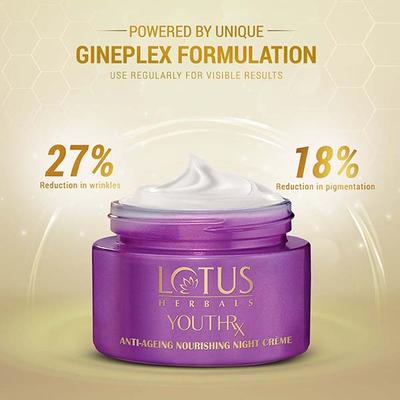 Lotus Herbals Youthrx Anti Ageing Nourishing Night Creme 50 Gm - Night Cream