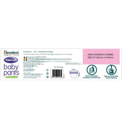 Himalaya Total Care Baby Pants Diapers-Xl 74'S - Diapers & Wipes