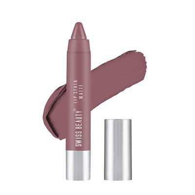 Swiss Beauty Lip Stain Matte Lipstick - (Hot Nude) 3.4 gm - Lipsticks