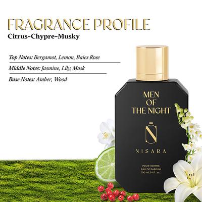 Nisara Men Of The Night Perfume Long Lasting Fragrance Chypre Musky Eau De Parfum For Men 100 ml - Men Perfumes (Edt/Edp)