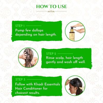 Khadi Essentials Hair Rinser - Aloe, Neem & Tea Tree with Pure Shikakai, Brahmi & Bhringraj Extracts 200 ml - Shampoos