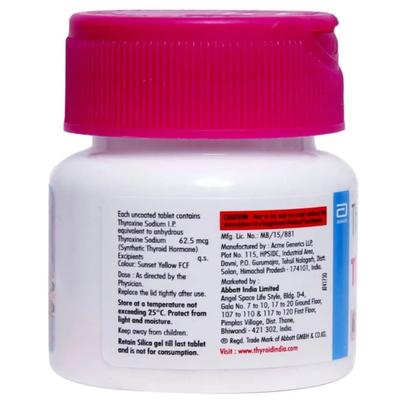 Thyronorm 62.5Mcg Tablet 120'S - Hypothyroidism