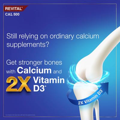 Revital Cal 500 Tablet 15's - Calcium And Minerals