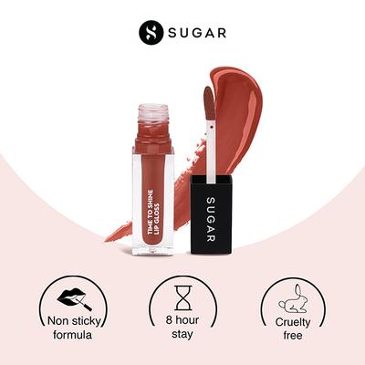SUGAR Cosmetics Time To Shine Lip Gloss - 03 Mellow Kitty 4.5 ML - Lip Glosses